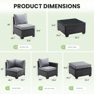 Patio Sectional Sofa Set - Thumbnail Image 2