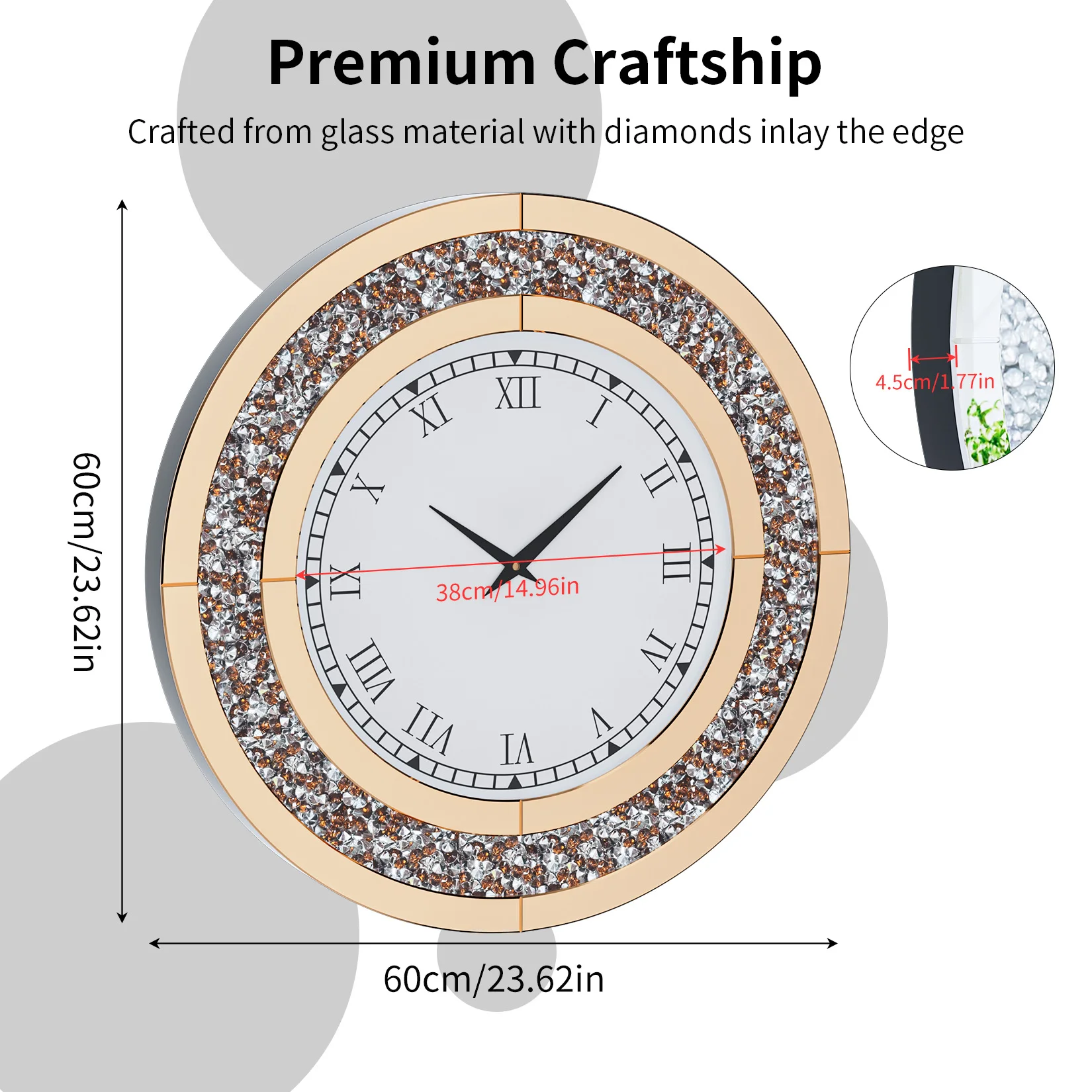 Round Mirror Clock Crystal - Image 5
