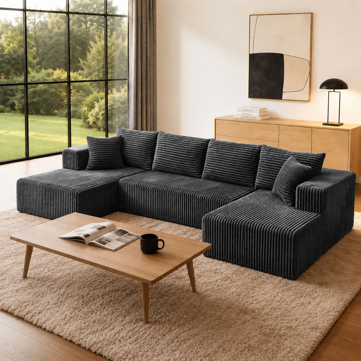 132in Modular U-Shaped Sectional Sofa - Image 6