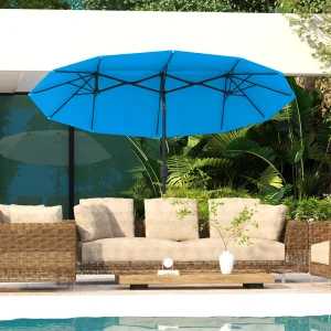 9.5' Double-Sided Patio Umbrella