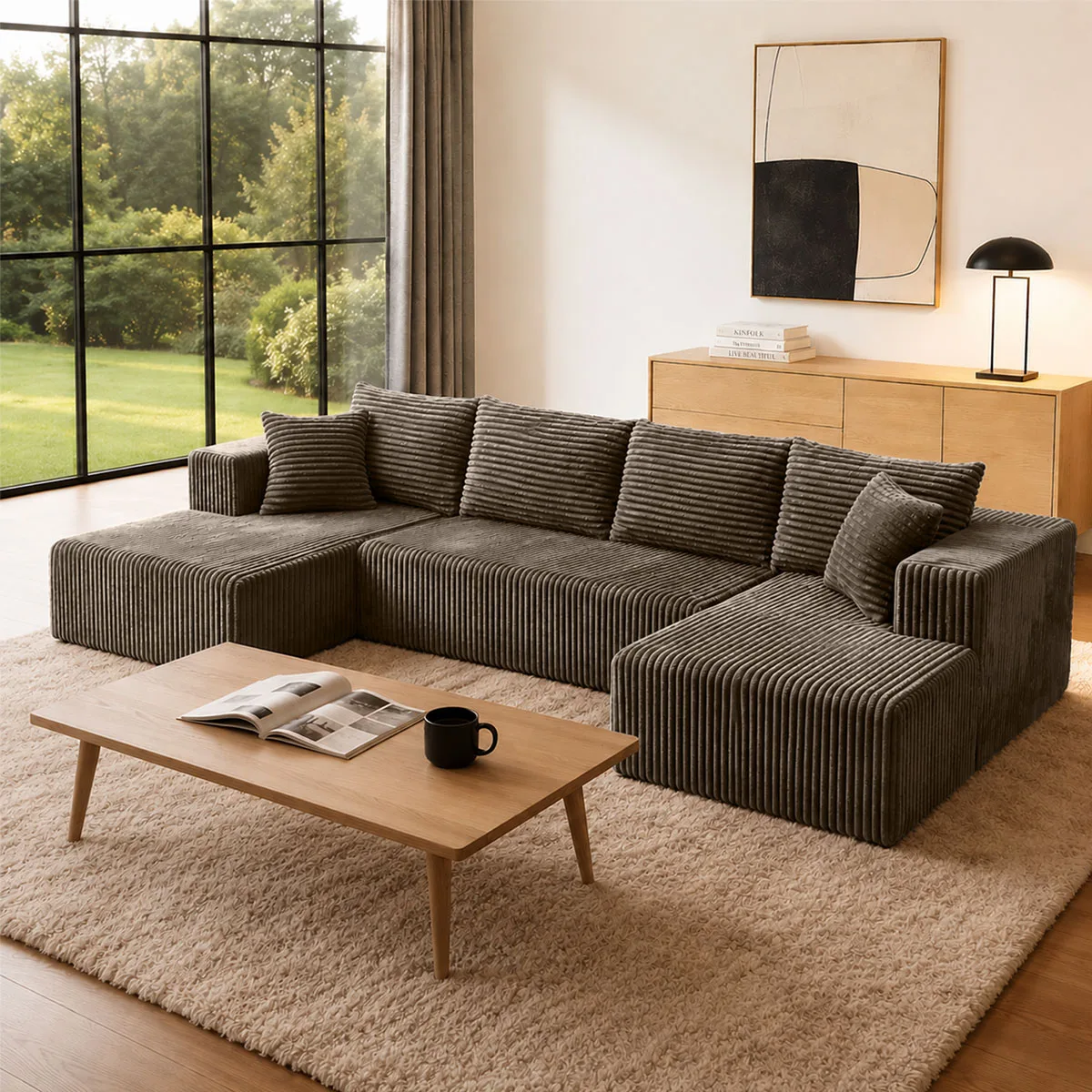 132in Modular U-Shaped Sectional Sofa - Image 4